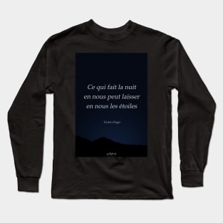 Quote from Victor Hugo on happiness Long Sleeve T-Shirt